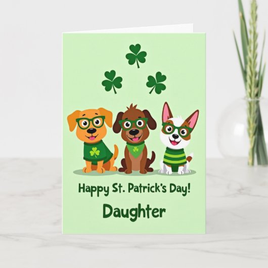Carte de la Saint-Patrick pour fille (Devant)