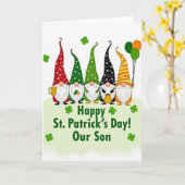 Carte de la Saint-Patrick pour fils Gnome (Fleur jaune)