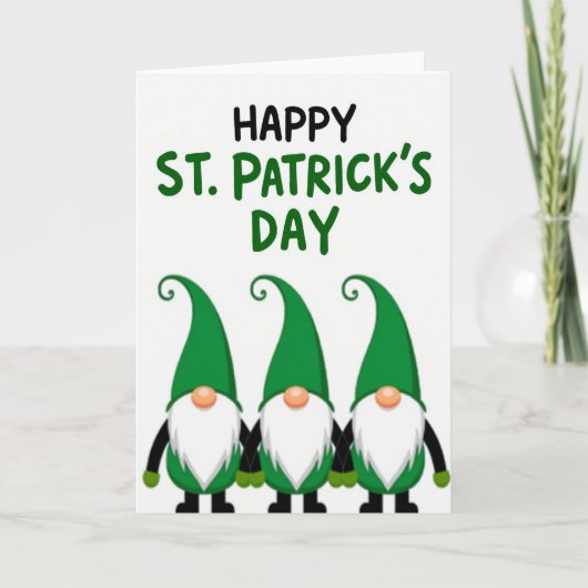 Carte de la Saint-Patrick pour Gnome (Devant)