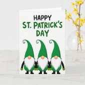 Carte de la Saint-Patrick pour Gnome (Fleur jaune)