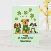 Carte de la Saint-Patrick pour grand-mère (Fleur jaune)