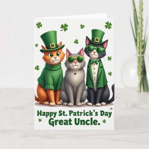 Carte de la Saint-Patrick pour grand-oncle avec ch