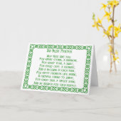 Carte de la Saint Patrick pour la prière irlandais (Fleur jaune)