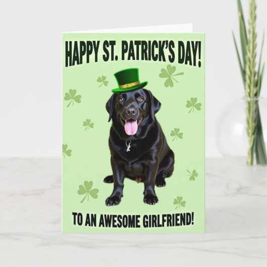 Carte de la Saint-Patrick pour Labrador (Devant)