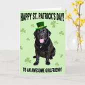 Carte de la Saint-Patrick pour Labrador (Fleur jaune)