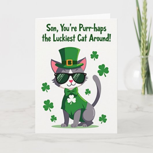 Carte de la Saint-Patrick pour le fils le plus cha (Devant)