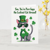 Carte de la Saint-Patrick pour le fils le plus cha (Fleur jaune)