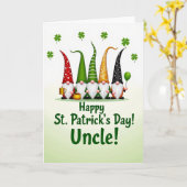Carte de la Saint-Patrick pour l'oncle avec des lu (Fleur jaune)