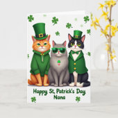 Carte de la Saint-Patrick pour Nana Chat (Fleur jaune)