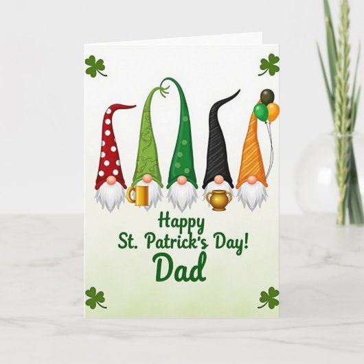 Carte de la Saint-Patrick pour Papa Gnome (Devant)