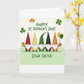 Carte de la Saint-Patrick pour sœur (Fleur jaune)