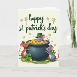 Carte de la Saint-Patrick pour Souris Chanceux