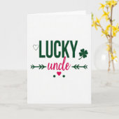 Carte de la Saint-Patrick pour un oncle chanceux (Fleur jaune)