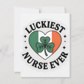 Carte de la Saint-Patrick pour une infirmière épou (Devant)