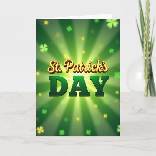Carte de la Saint-Patrick remplie de chance (Devant)