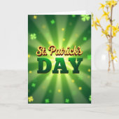 Carte de la Saint-Patrick remplie de chance (Fleur jaune)