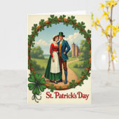 Carte de la Saint-Patrick Romance Irlandaise (Fleur jaune)