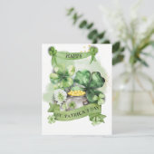 Carte de la Saint-Patrick Shamrock Chanceux (Debout devant)