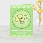 Carte de la Saint-Patrick Shamrock Snuggles (Fleur jaune)