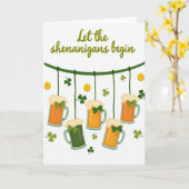 Carte de la Saint-Patrick Shenanigans (Fleur jaune)