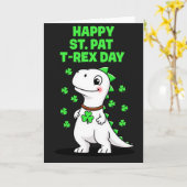 Carte de la Saint-Patrick T Rex Joyeuse (Fleur jaune)