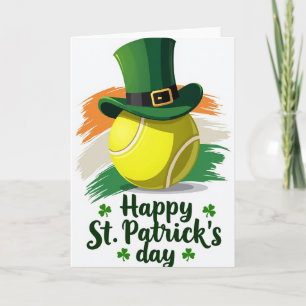 Carte de la Saint-Patrick Tennis Chanceuse