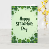 Carte de la Saint-Patrick Trèfle (Fleur jaune)