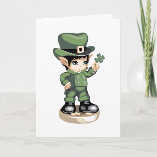 Carte de la Saint Patrick ."Voir un trèfle" (Devant)