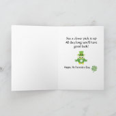 Carte de la Saint Patrick ."Voir un trèfle" (Intérieur)
