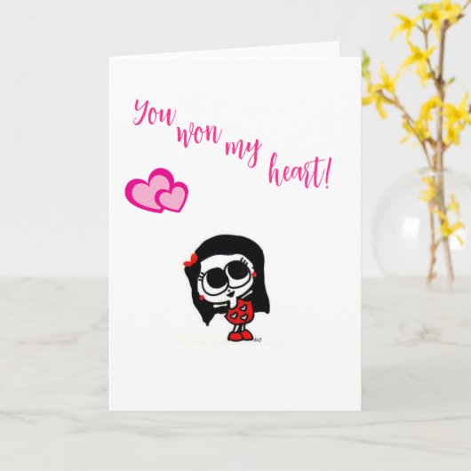 Carte de la Saint-Valentin (Fleur jaune)