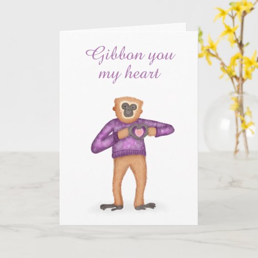 Carte de la Saint-Valentin (Fleur jaune)