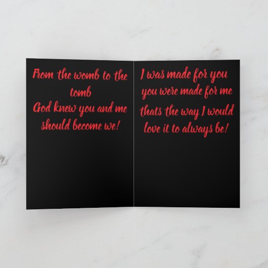 carte de la Saint-Valentin  (Intérieur)