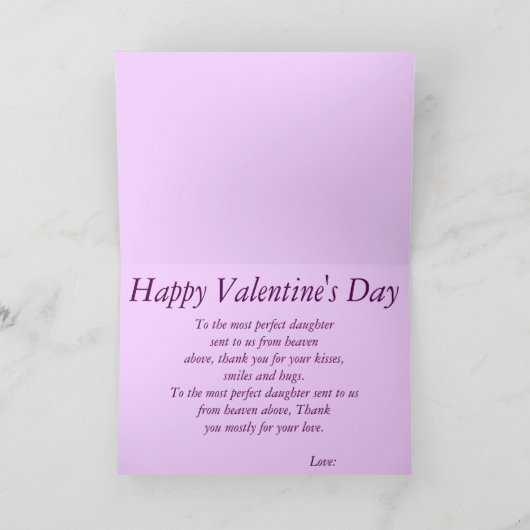 Carte de la Saint-Valentin (Intérieur)