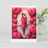 Carte de la Saint-Valentin (Debout devant)