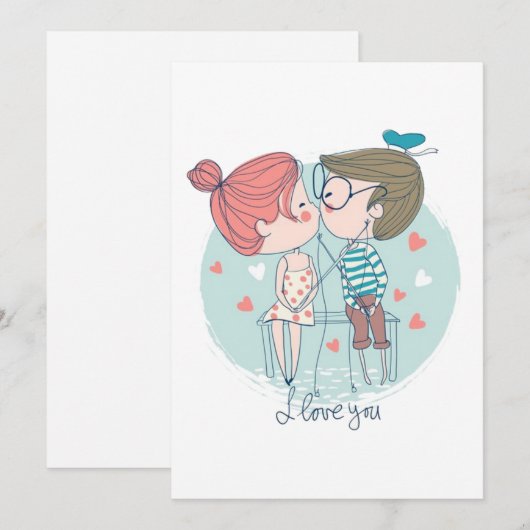 carte de la Saint-Valentin (Devant / Derrière)