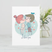 Carte de la Saint-Valentin (Debout devant)