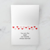 Carte de la Saint-Valentin 2 Coeurs à Tante (Intérieur)