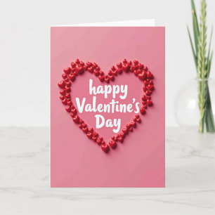 Carte de la Saint-Valentin 3D cœurs rose
