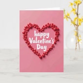 Carte de la Saint-Valentin 3D cœurs rose (Fleur jaune)