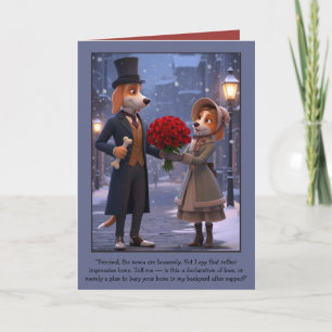 Carte de la Saint-Valentin 3D dessin animé drôle