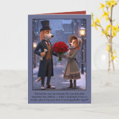 Carte de la Saint-Valentin 3D dessin animé drôle (Fleur jaune)
