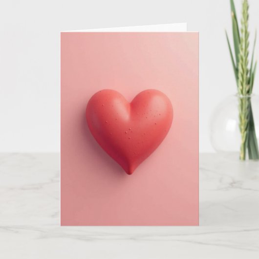 Carte de la Saint-Valentin 3D Rose Douce (Devant)