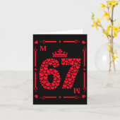 Carte de la Saint-Valentin 67 remplie de cœurs Six (Fleur jaune)