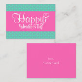 Carte de la Saint-Valentin à billet plat (rose) (Devant / Derrière)