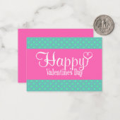Carte de la Saint-Valentin à billet plat (rose) (Devant/Arrière en situation)