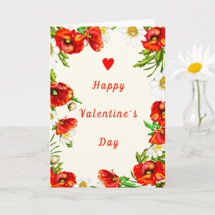 Carte de la Saint-Valentin à Cadre Floral