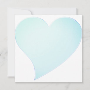 Carte de la Saint-Valentin à coeur grand bleu aqua