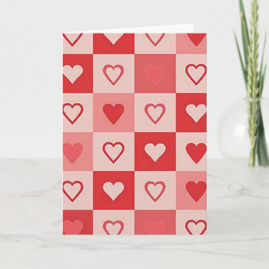 Carte de la Saint-Valentin à coeurs (Devant)