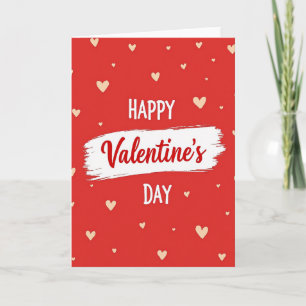 Carte de la Saint-Valentin à coeurs rouges