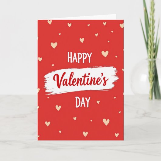 Carte de la Saint-Valentin à coeurs rouges (Devant)